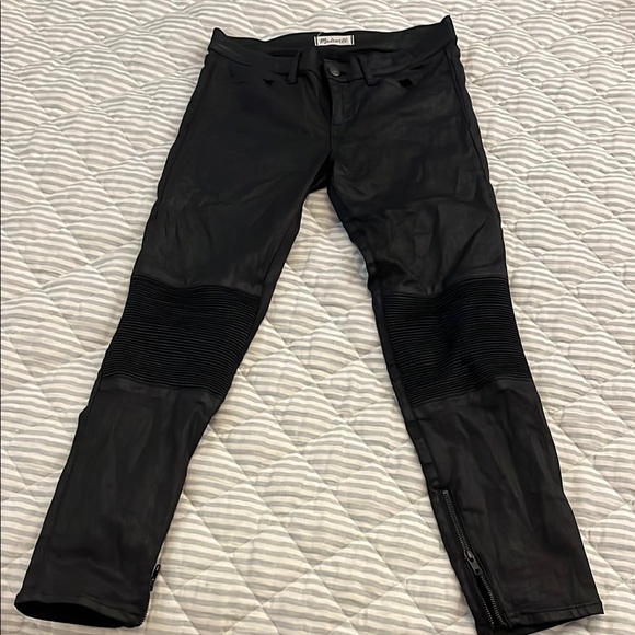 Madewell Waxed Skinny Moto Jeans - Picture 1 of 5